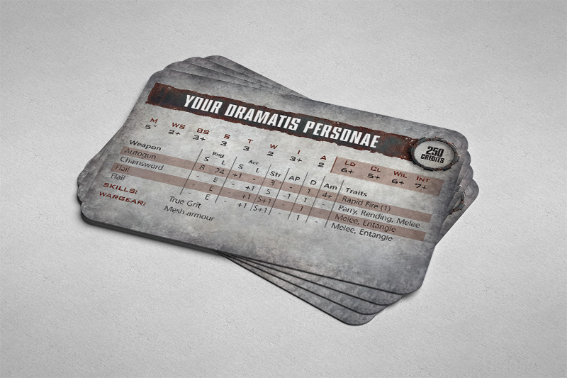 Necromunda Fighter Card Photoshop Template: Create Your Own Dramatis Personae!