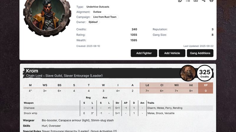Munda Manager Updates! Custom Images, Dark Mode, and Custom Fighters! Bastions of Law Enforcers Coming the 27th!